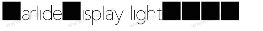 MarlideDisplay light字体转换